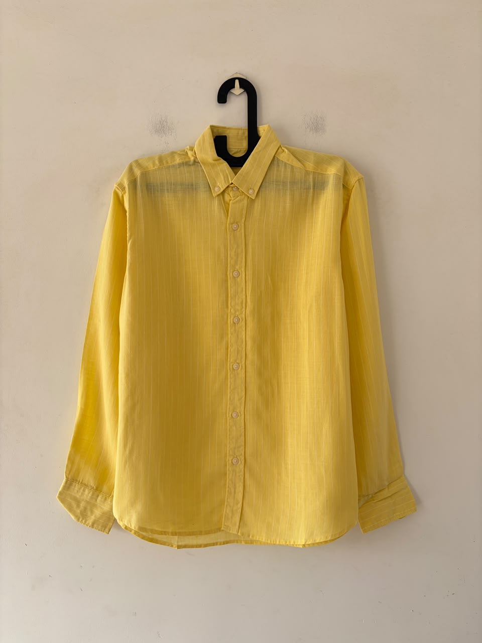 Lemon crest linen pin stripes shirt
