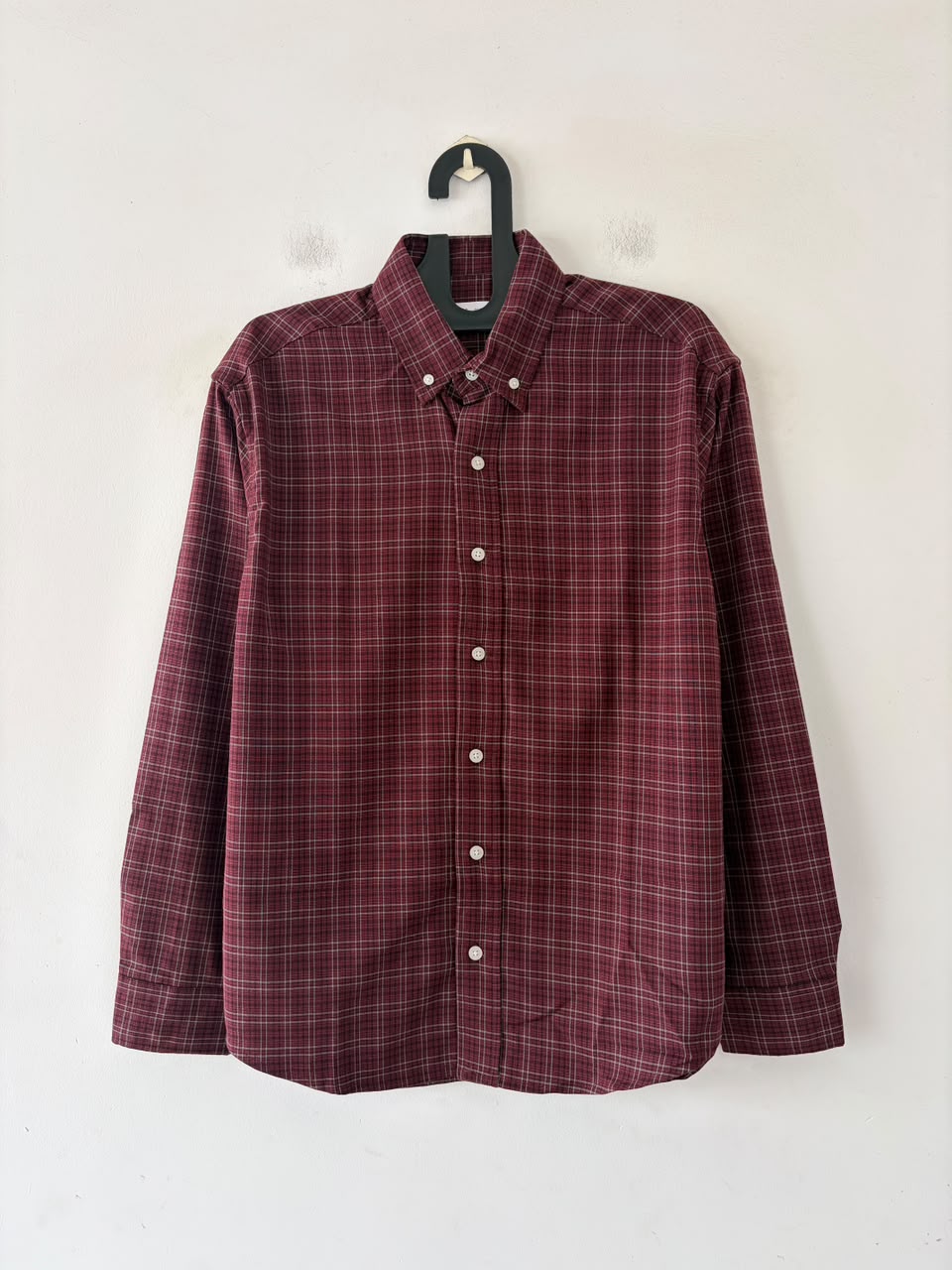 Burgundy heritage imp check shirt