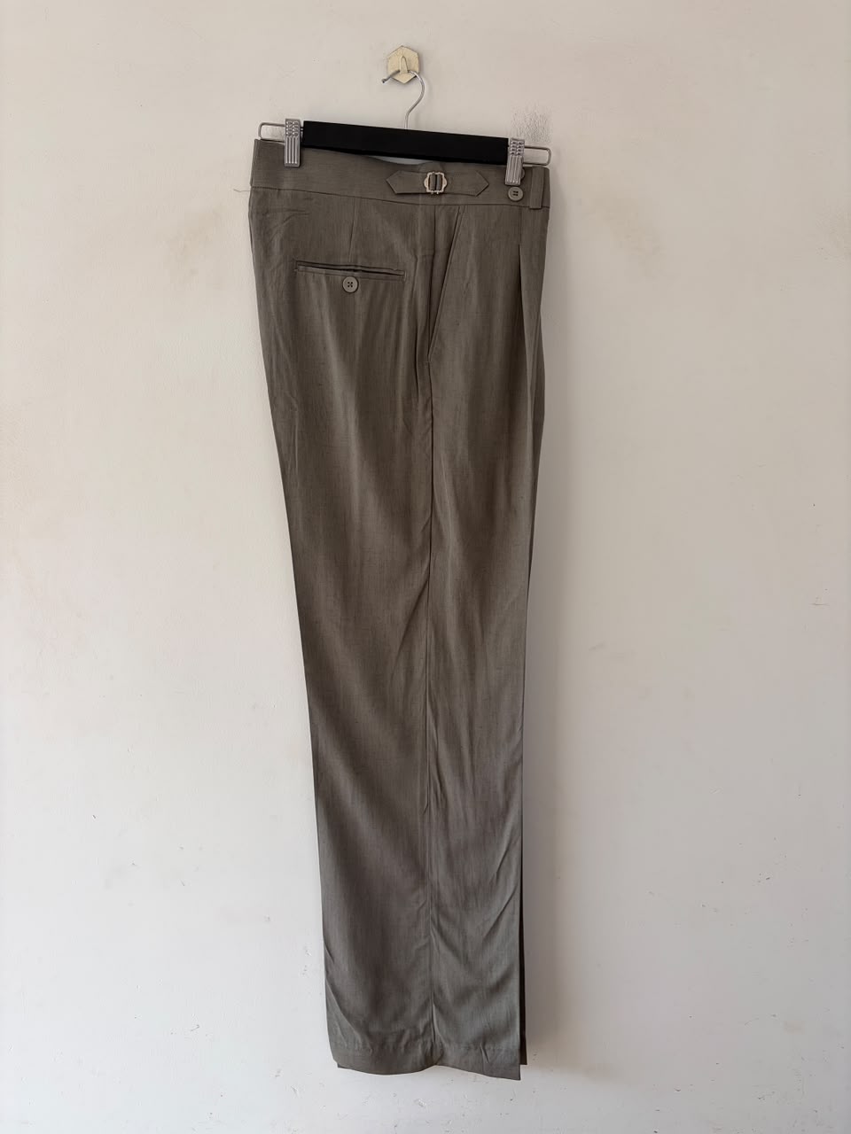 Ash stone linen gurkha pants