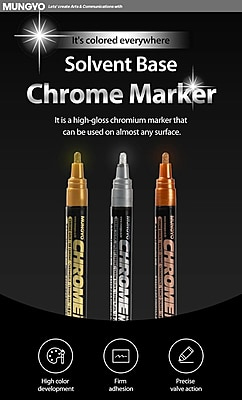 MUNGYO CHROME MARKER SILVER/GOD/BRONZE