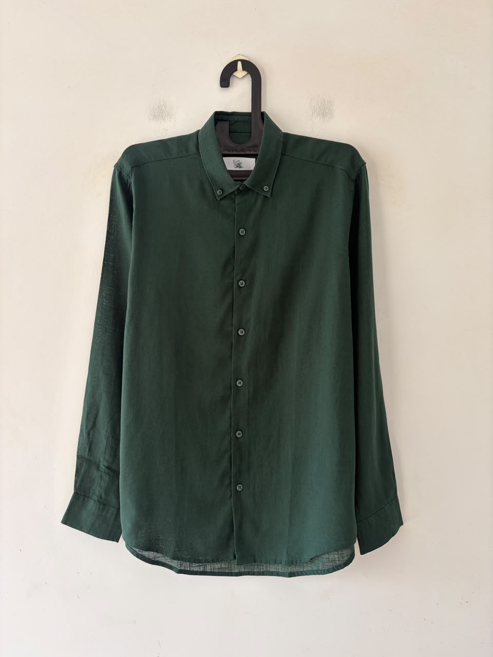 Emerald grove linen shirt