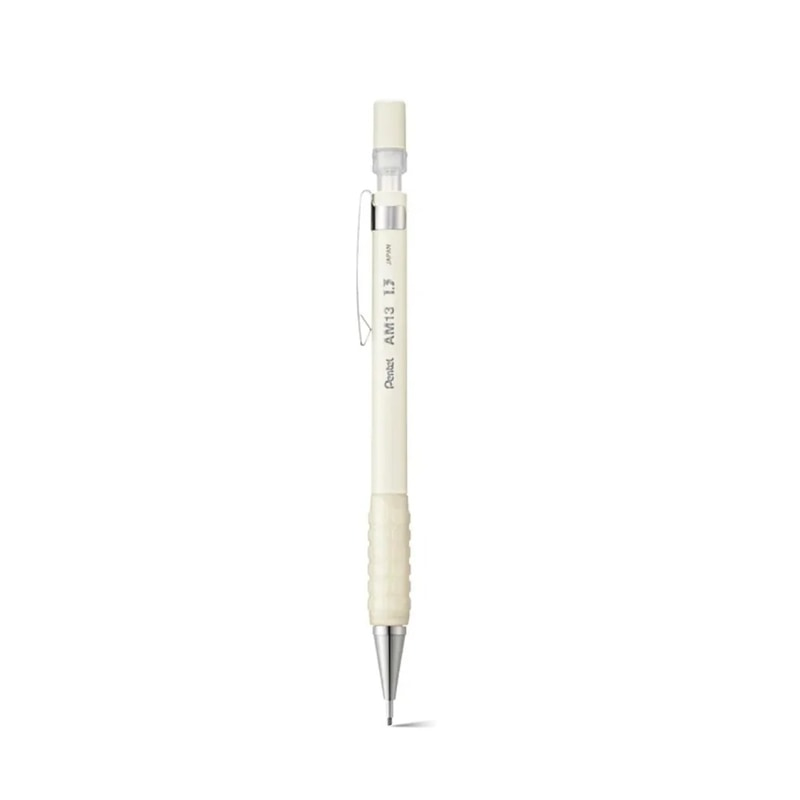 PENTEL AM13 AUTO PENCIL 1.3MM WHITE PENTEL AM13 AUTO PENCIL 1.3MM WHITE