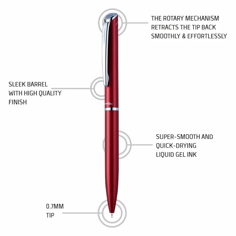 PENTEL BL2007 B-C ENERGEL RED BODY (BLUE INK) PENTEL BL2007 B-C ENERGEL RED BODY (BLUE INK)