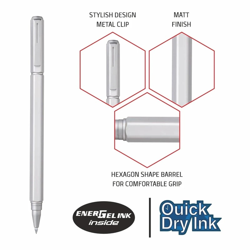 PENTEL BLN665ZCE ENERGEL SILVER BODY( BLUE INK ) PENTEL BLN665ZCE ENERGEL SILVER BODY( BLUE INK )