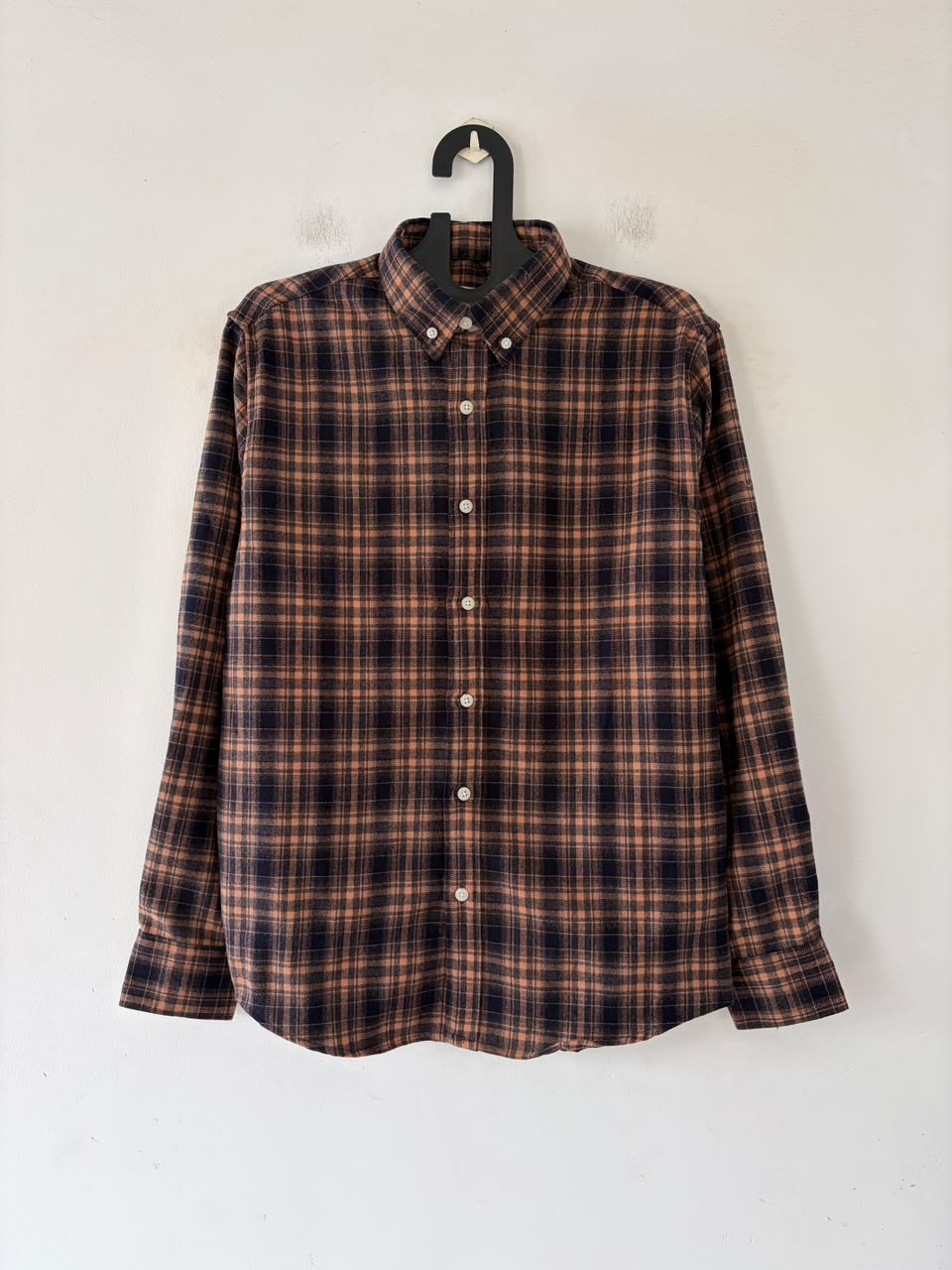 Rustic copper & navy imp flannels
