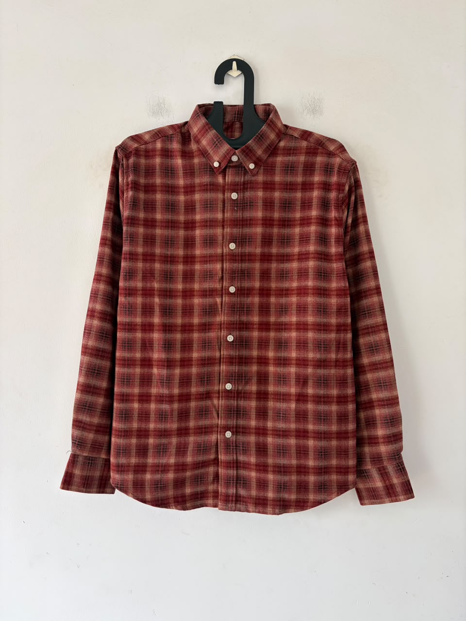 Garnet red & frost beige imp flannels