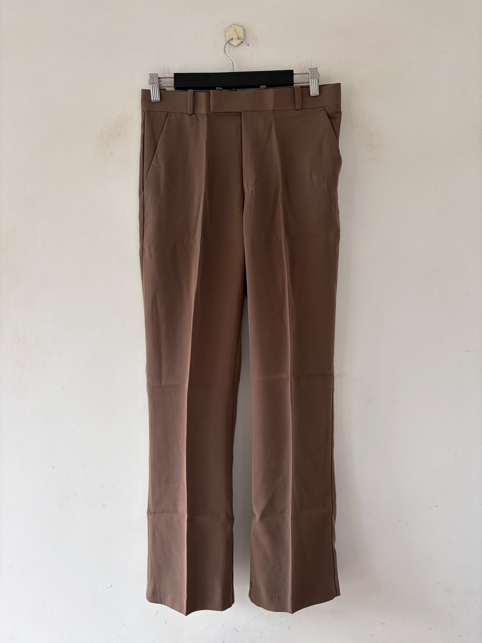 Mocha drift boot-cut formal pants