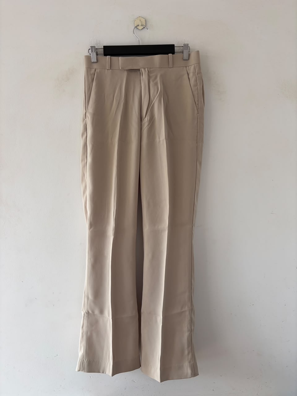 Vanilla ivory boot-cut formal pants