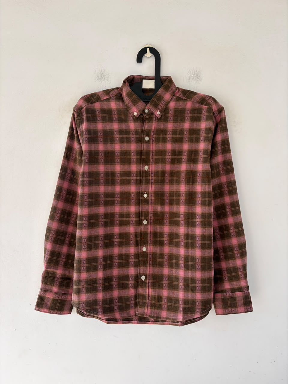 Rose pink & olive imp flannels