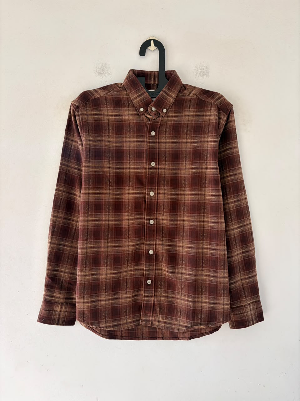 Mahogany brown & beige imp flannels