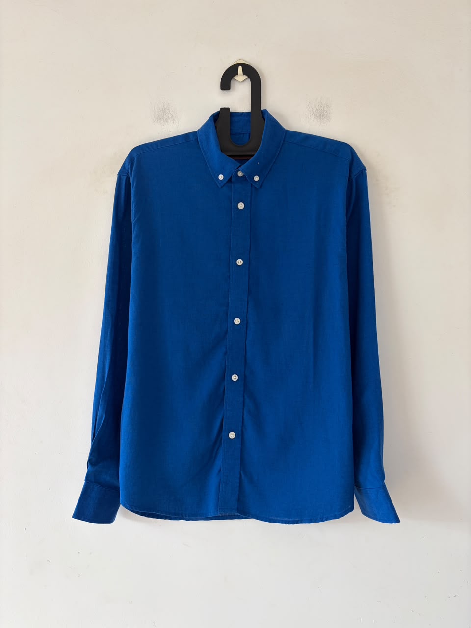 Royal blue linen shirt
