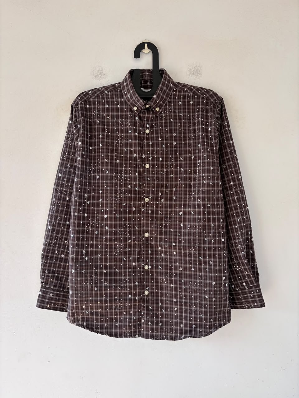 Cosmic brown imp star check shirt
