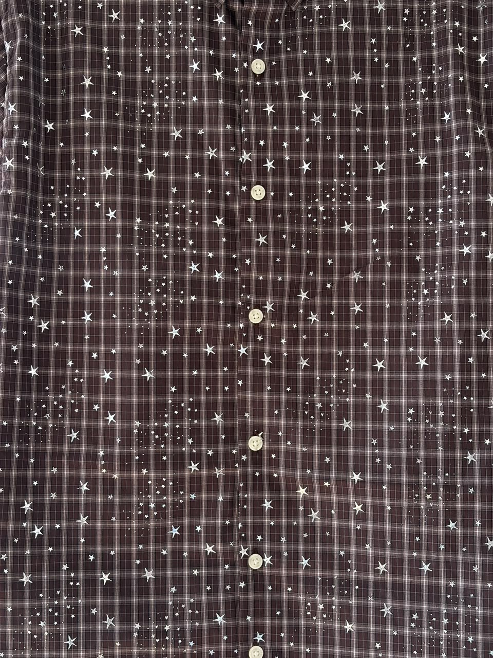 Cosmic brown imp star check shirt