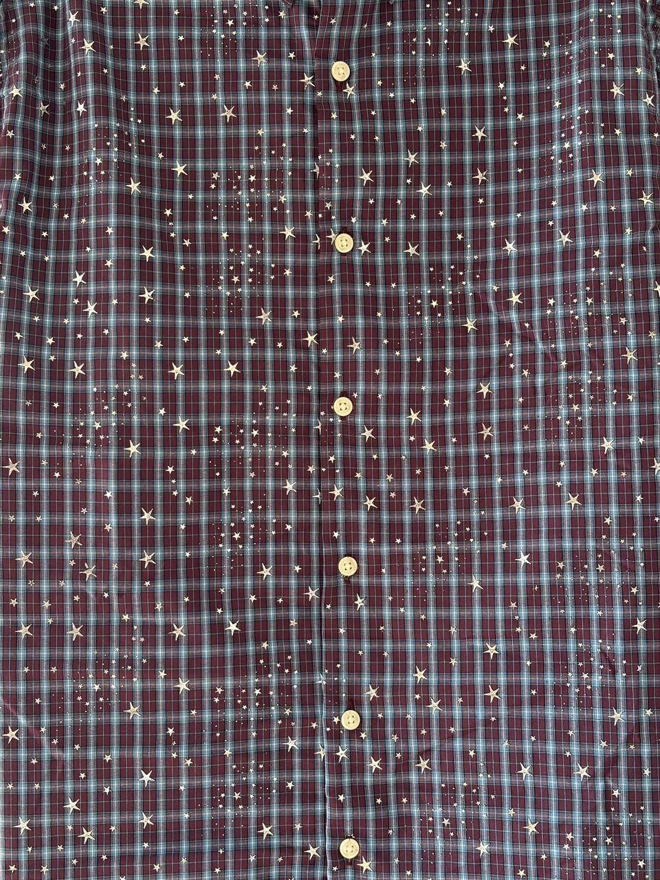 Galaxy wine imp star check shirt