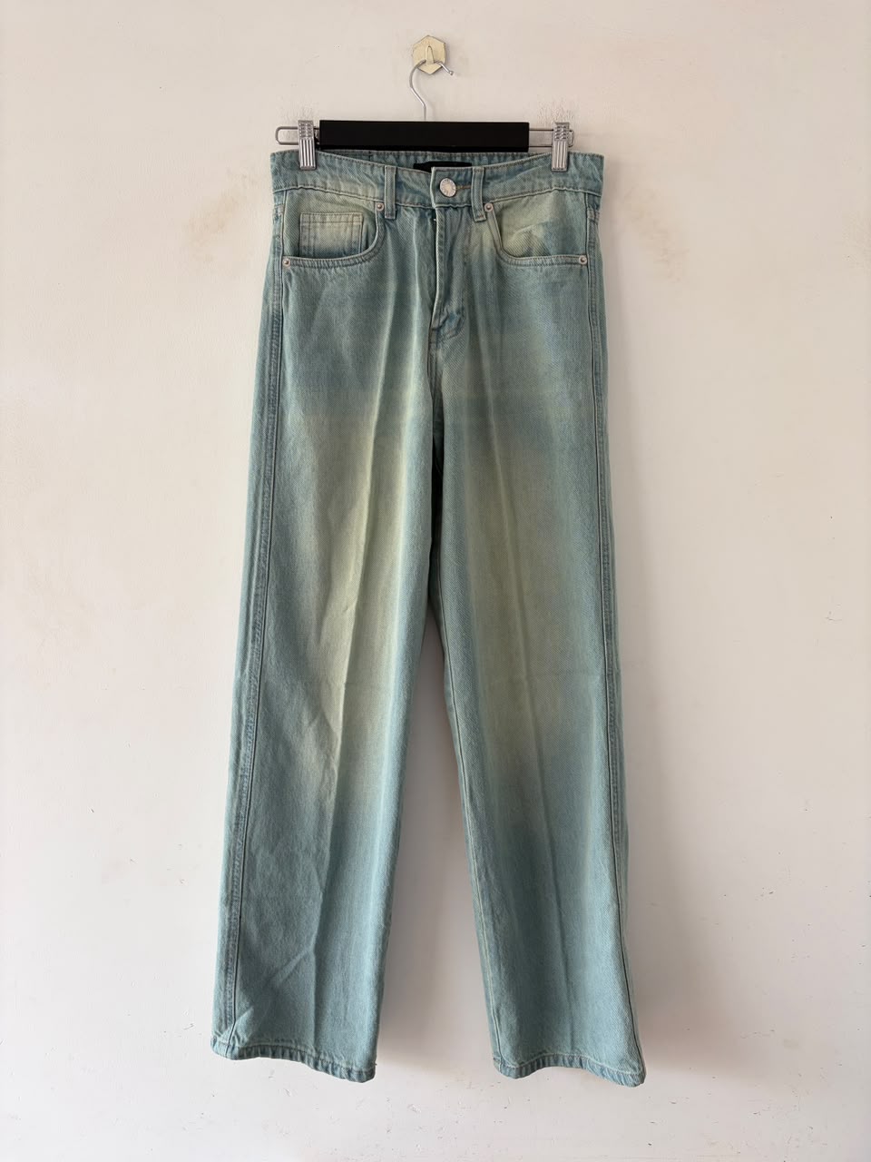 Seafoam fade straight fit jeans