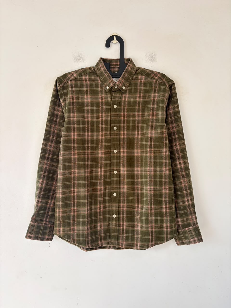 Olive green & blush imp flannels