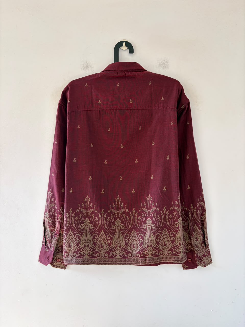 Royal wine jacquard designer shirt