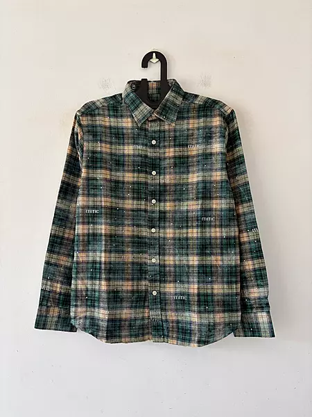 Emerald tan check shirt