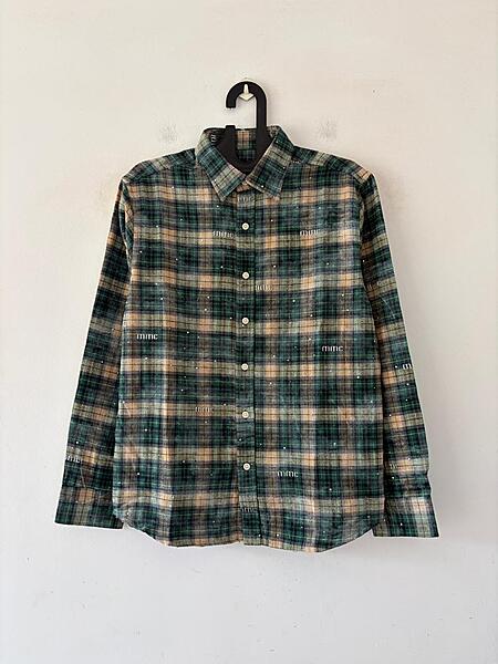 Emerald tan check shirt