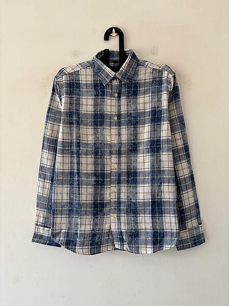 Denim ivory check shirt