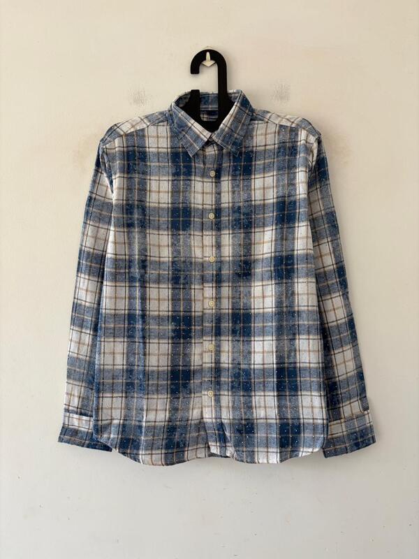 Denim ivory check shirt