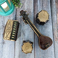 Brass Musical Set - Sitara Tabla Dugi and Harmonium | Authentic Sound