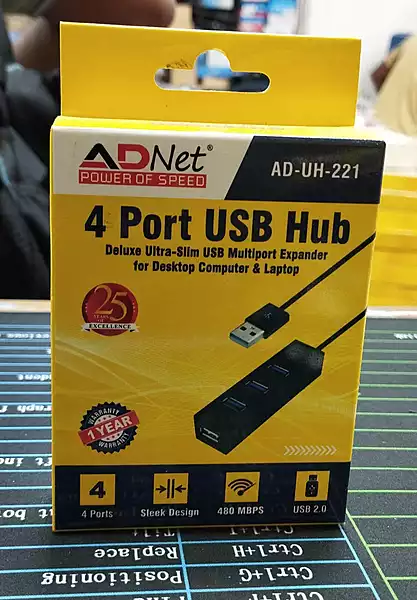 USB 2.0 High-Speed 480 Mbps 4 Port USB Hub