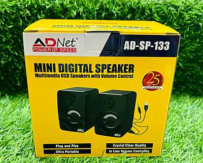 USB 2.0 Multimedia Mini Speakers Black