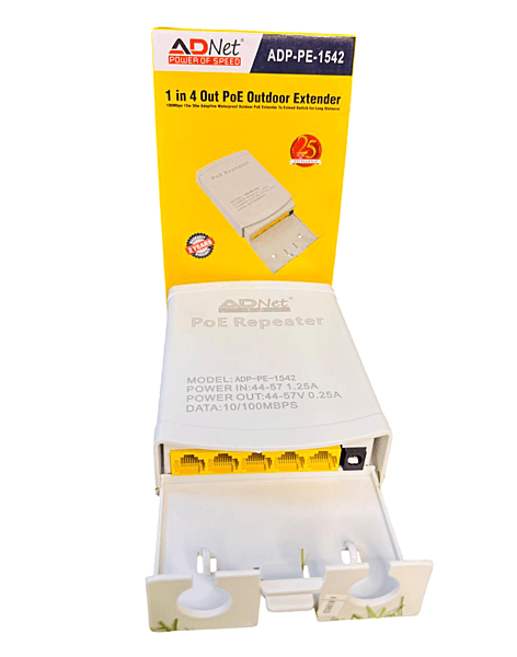 POE Out Door Extender/Switch/Booster 1-in 4-out water proof IP-55, (15w,30w )