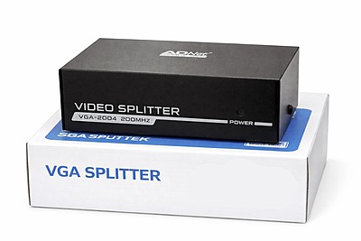 VGA Splitter (1X4) 1 Input 4 Output Sharing Box 200MHz Video Distributor Converter