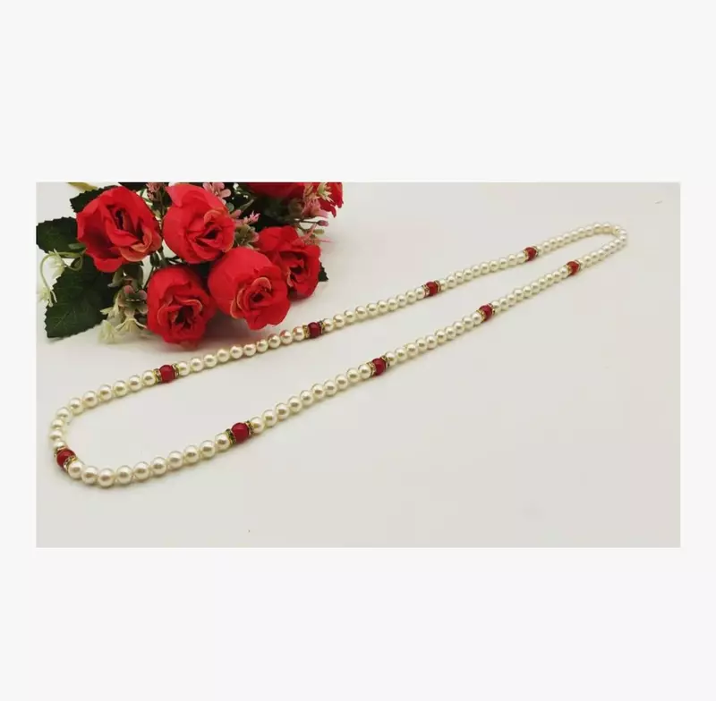 Welcome Barati Swagat Pearl Red Moti Mala