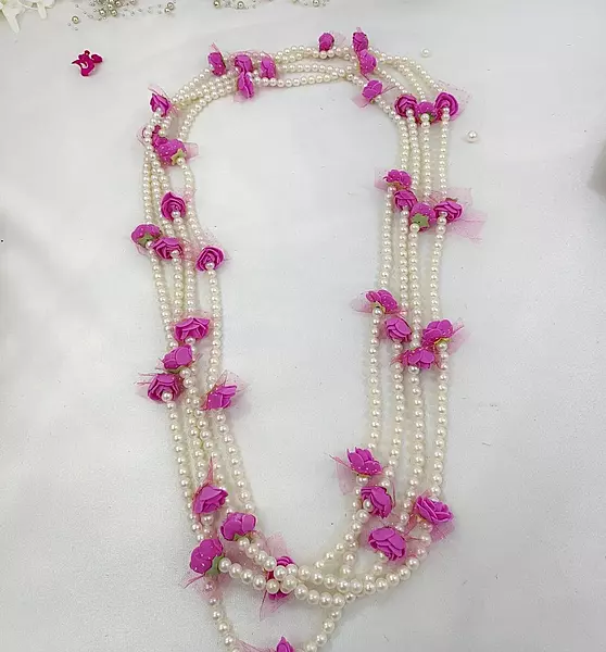 Welcome Barati Swagat Mini Pink Flower Mala
