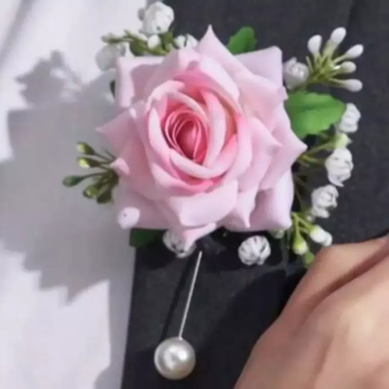 Adjustable Rose Bracelet With Brooch