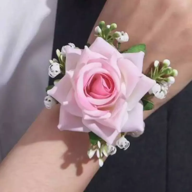 Adjustable Rose Bracelet With Brooch