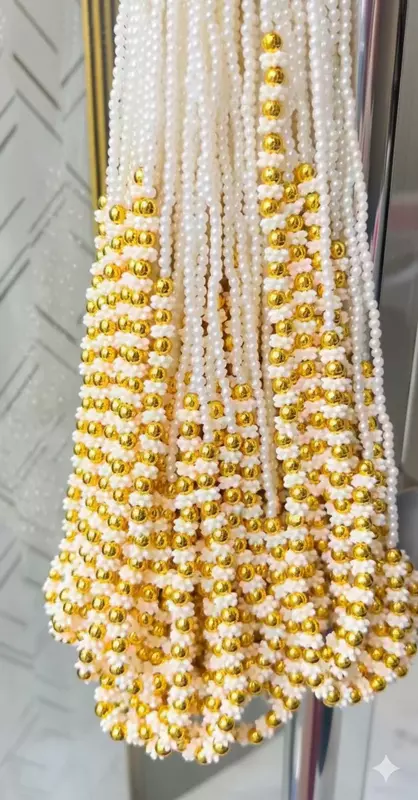 Welcome Barati Swagat Pearl Star Golden Moti Mala