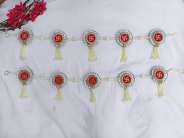 Royal Swastik Pearl Bandanwar Toran