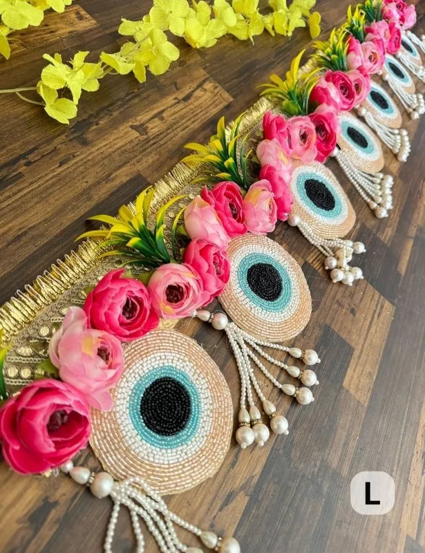 Luxury Pearl Evil Eye Door Bandhanwar Toran