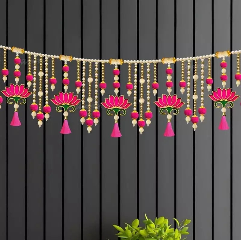 Elegant Handmade Lotus Decorative Toran