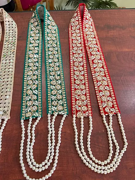Velvet Fabric Welcome Barati Swagat Mala / Dupatta