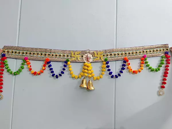 Multicolor Pom-Pom Ganesh Toran