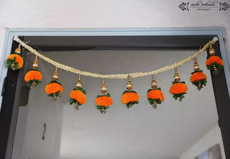 Handcrafted Orange Blossom Toran