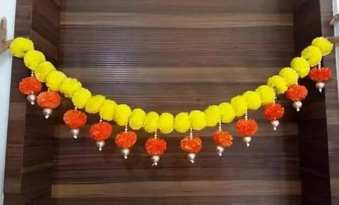 Premium Festive Toran with Marigold Tassels