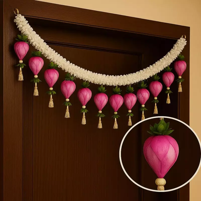 Pink Lotus Blossom Door Toran