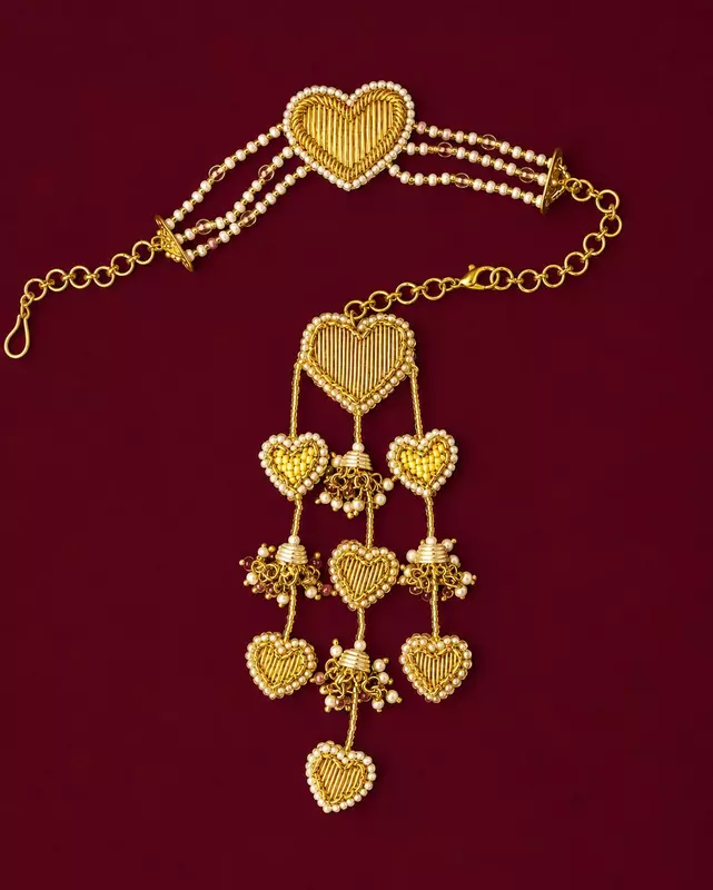 Premium Gold Heart Lumba Rakhi