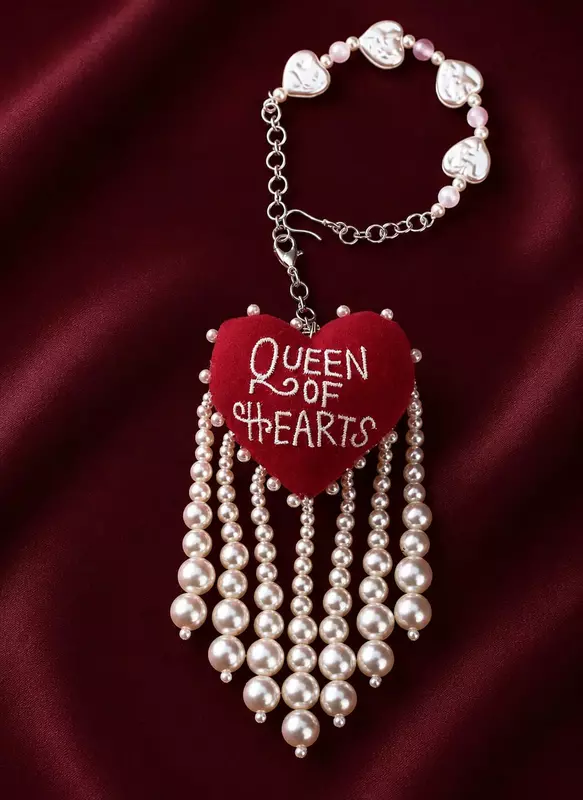 Queen of Hearts Pearl Tassel Lumba Rakhi