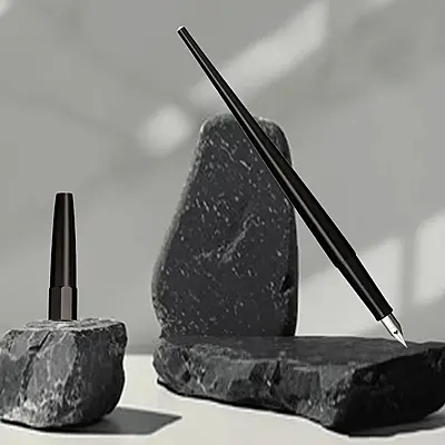 Sailor Black Desk Fountain Pen (EF) 12-0073-020