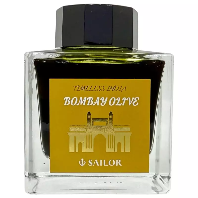 Sailor Timeless India Ink Bottle (Bombay Olive - 50 ML) 13-9843-201 Sailor Timeless India Ink Bottle (Bombay Olive - 50 ML) 13-9843-201