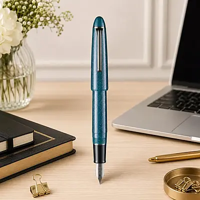 Sailor 1911L Casual Galaxy Meteorite Moss PVD Fountain Pen (M) 11-3927-460