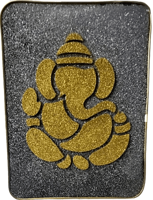 Handmade Glitter Ganesha Resin Art Wall Hanging | 9 x 12 Inch Decorative MDF Wall Art | Gold & Black Spiritual Home Decor for Living Room, Pooja Room & Office Handmade Glitter Ganesha Resin Art Wall Hanging | 9 x 12 Inch Decorative MDF Wall Art | Gold & Black Spiritual Home Decor for Living Room, Pooja Room & Office