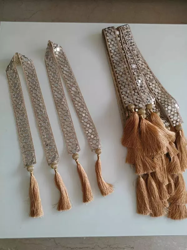 Golden Mirror Fabric Welcome Dupatta